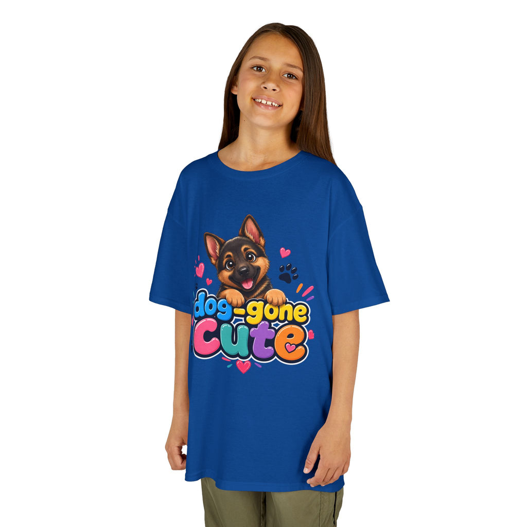 Kids T-Shirt — "Dog-Gone Cute" German Shepherd Puppy Tee