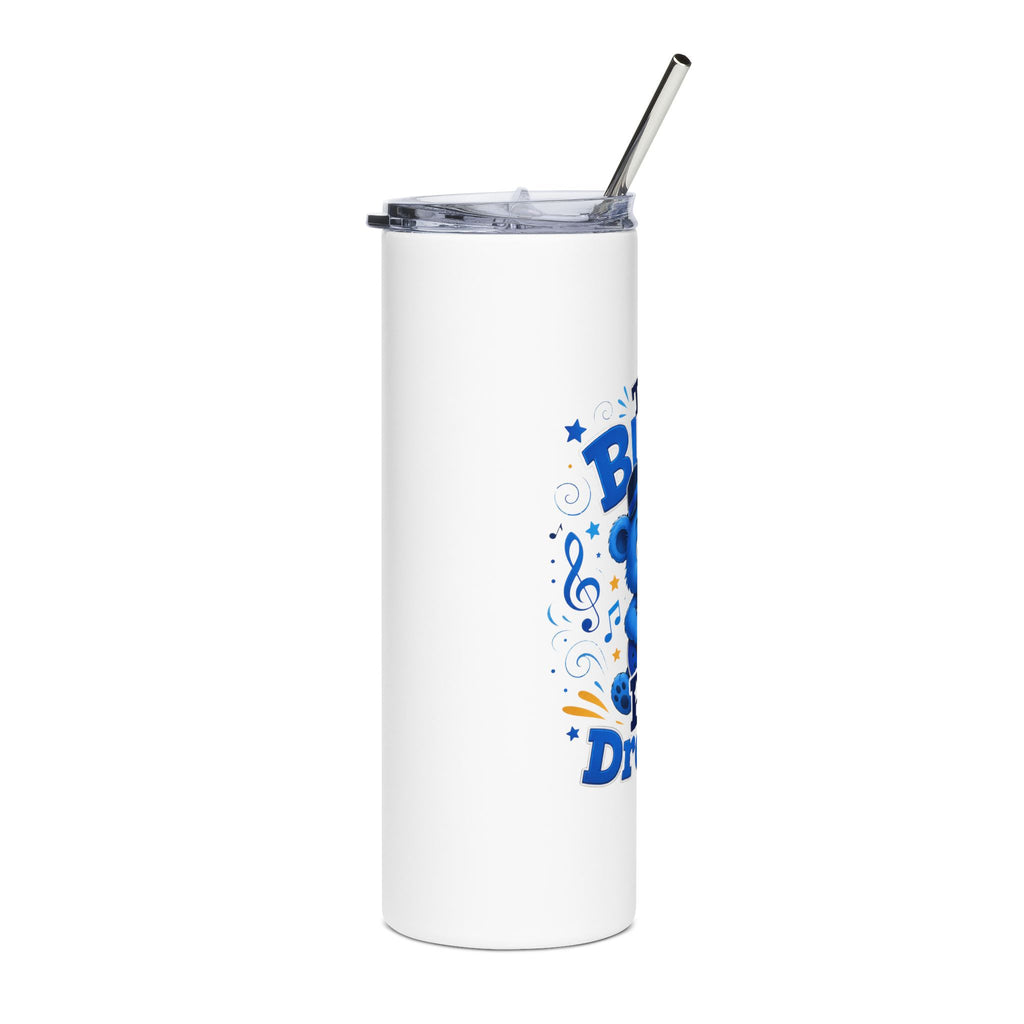 20oz Stainless Tumbler – "Tiny Blues, Big Dreams" Cute Blue Bear Design