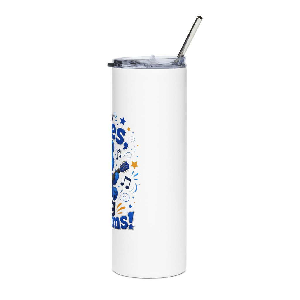 20oz Stainless Tumbler – "Tiny Blues, Big Dreams" Cute Blue Bear Design