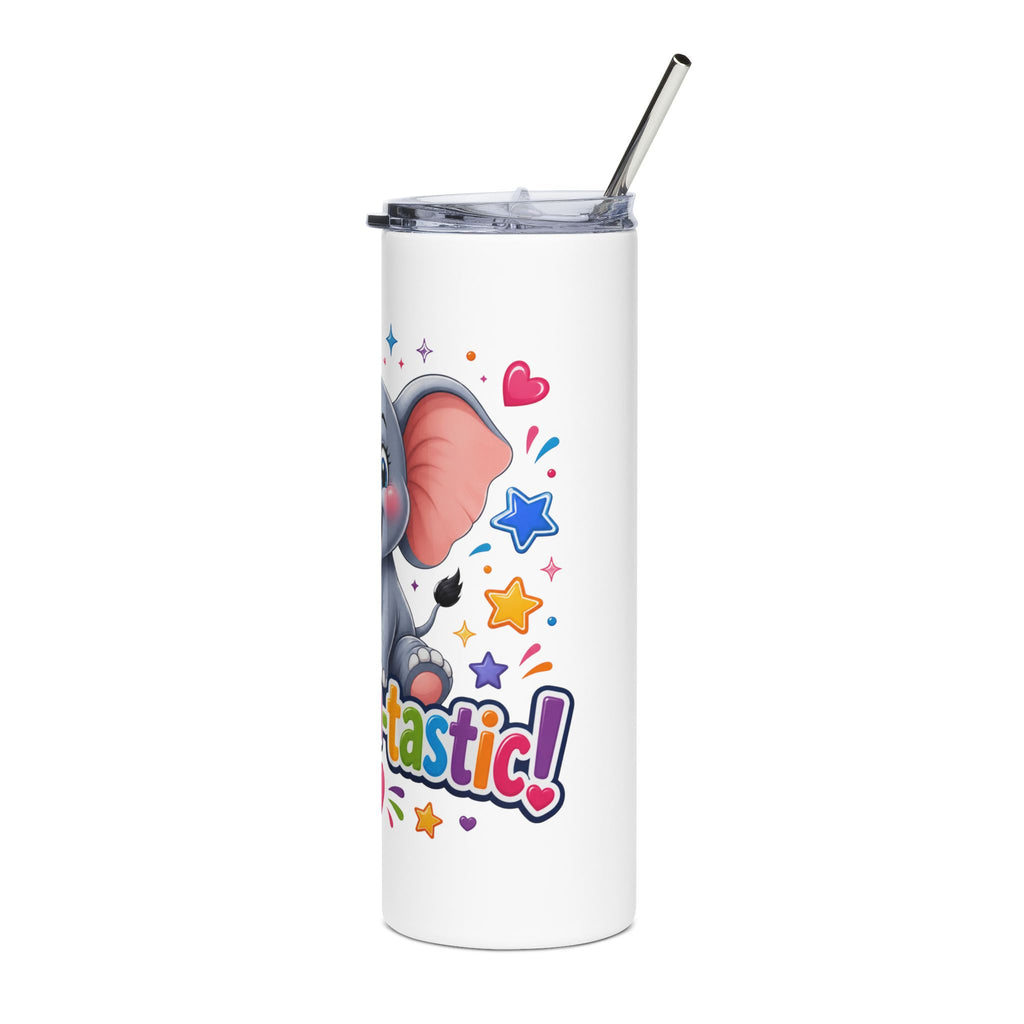 Ele-fun-tastic Elephant 20oz Stainless Steel Tumbler — Cute Kids Animal Drink Cup