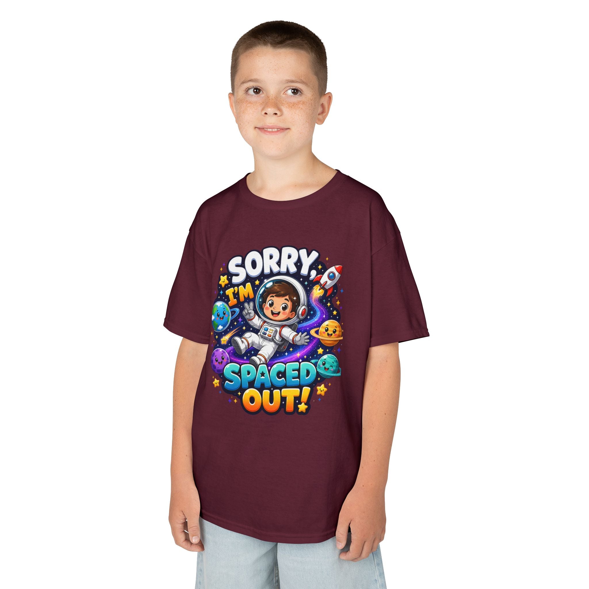 Spaced Out Kids T-Shirt — "Sorry I'm Spaced Out!" Cute Space Astronaut Tee