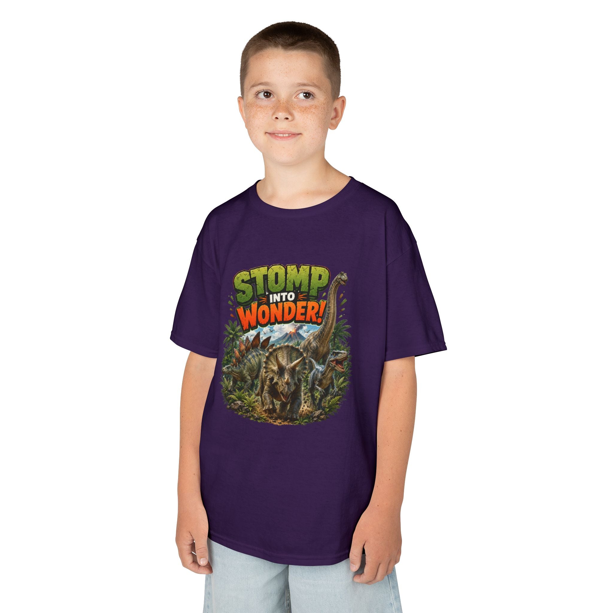 Kids T-Shirt - "Stomp Into Wonder" Dinosaur Graphic Tee