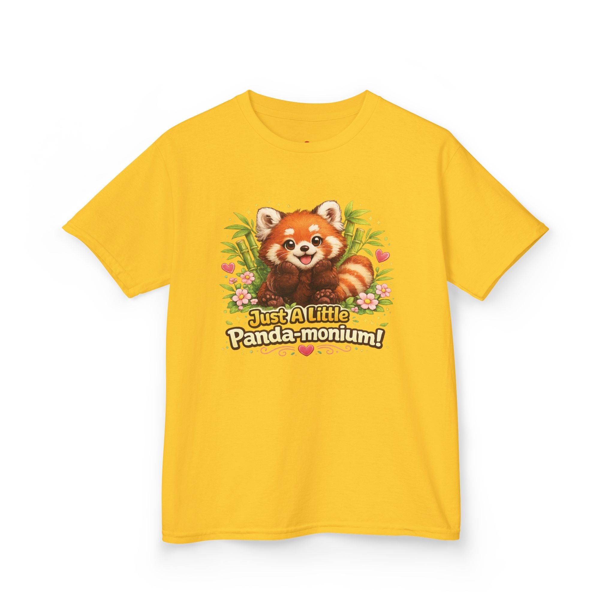 Red Panda Illustration Kids T-Shirt | "Just A Little Panda-monium"