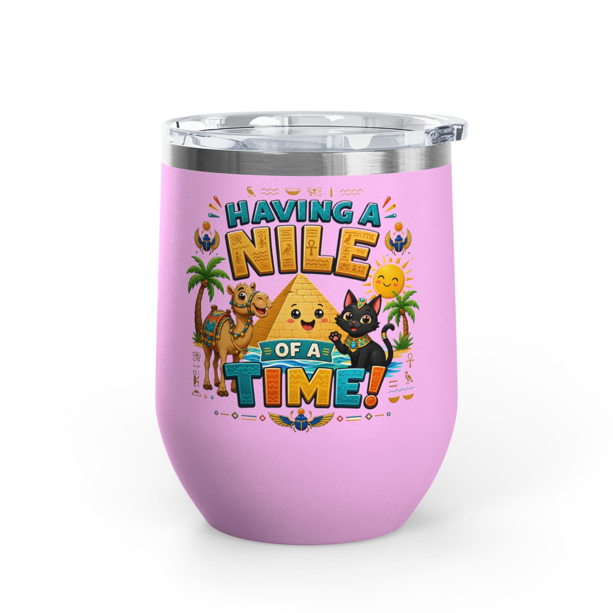 "Having a Nile of a Time" Cute Egyptian Pyramid Cat & Camel 12oz