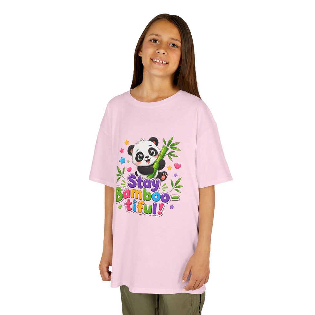 Kids Panda 'Stay Bambootiful!' T-Shirt — Cute Bamboo Forest Tee for Boys & Girls