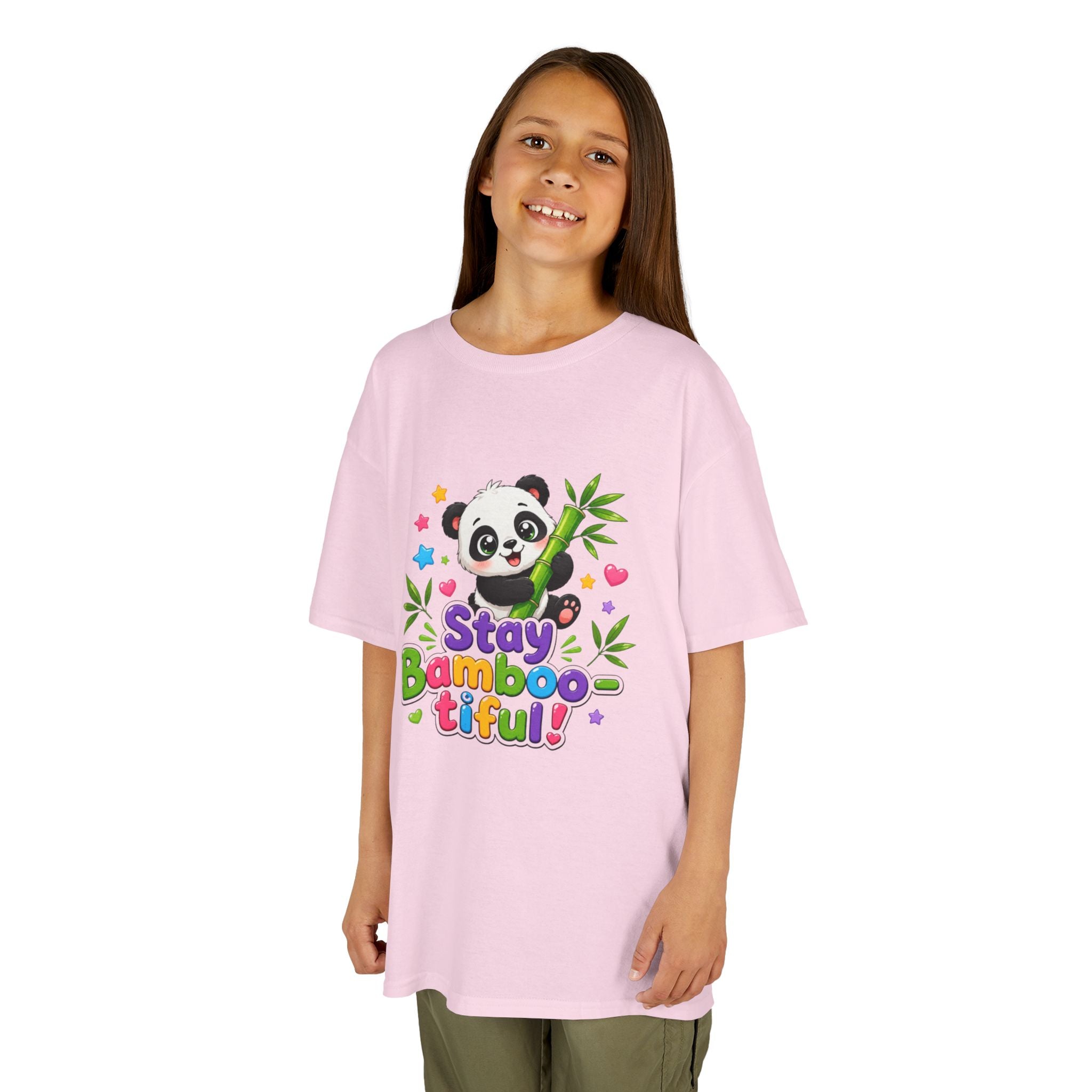 Kids Panda 'Stay Bambootiful!' T-Shirt — Cute Bamboo Forest Tee for Boys & Girls