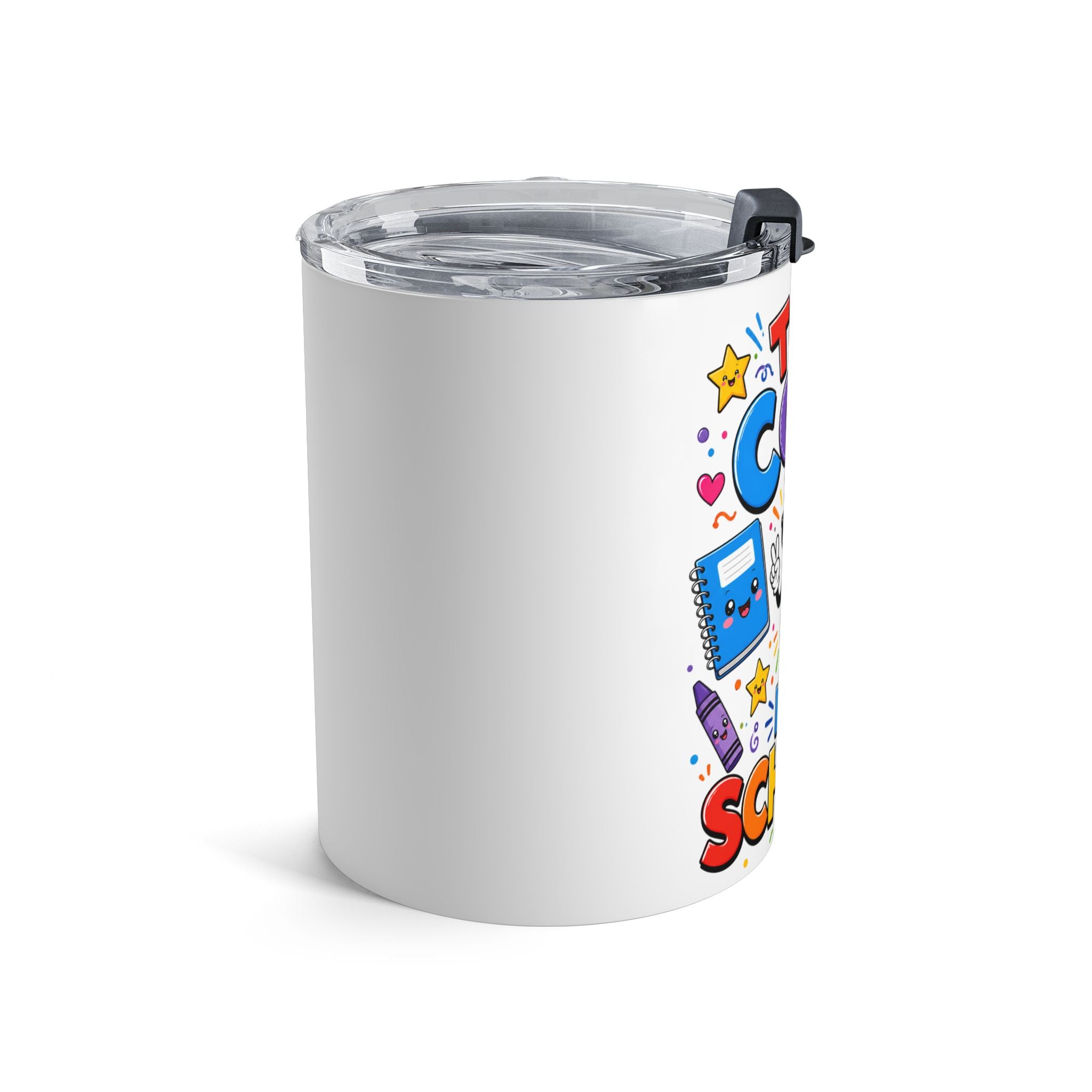 Too Cool for School pencil design Tumbler | 10oz stainless travel cup