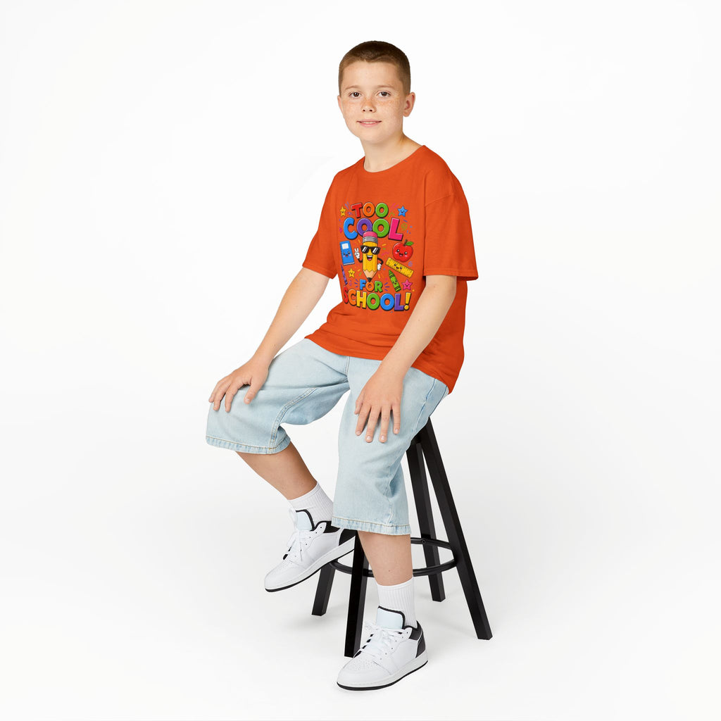 Too Cool For School Kids Tee | Cute Pencil School Supplies Back to School