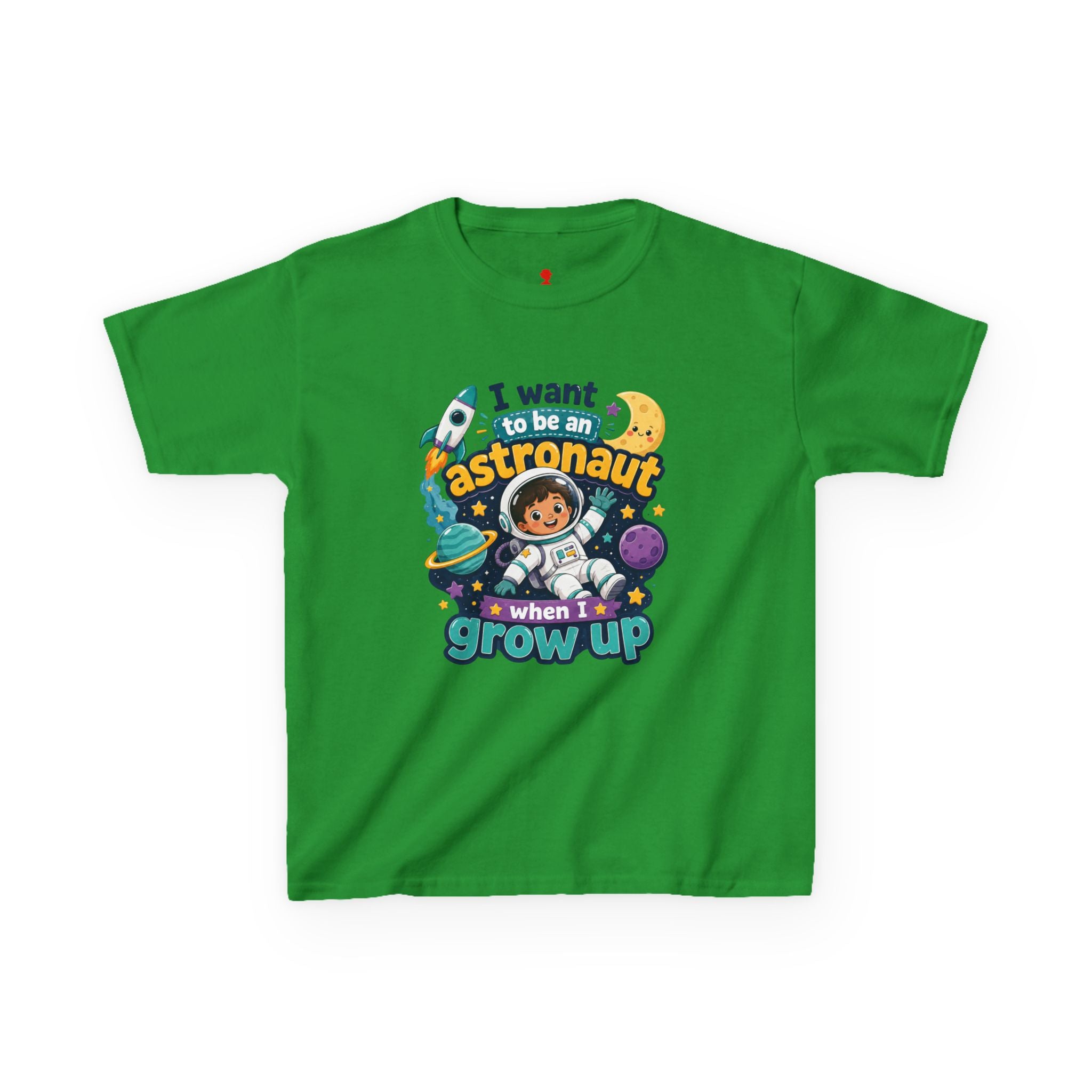 Kids Astronaut T-Shirt — "I Want to Be an Astronaut When I Grow Up" Space Tee