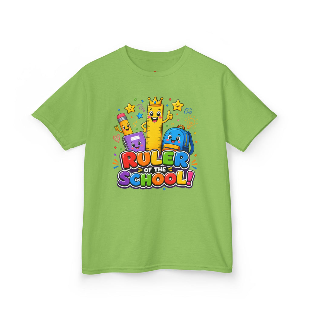 Ruler of the School kids T-Shirt | Cute School Supplies Graphic