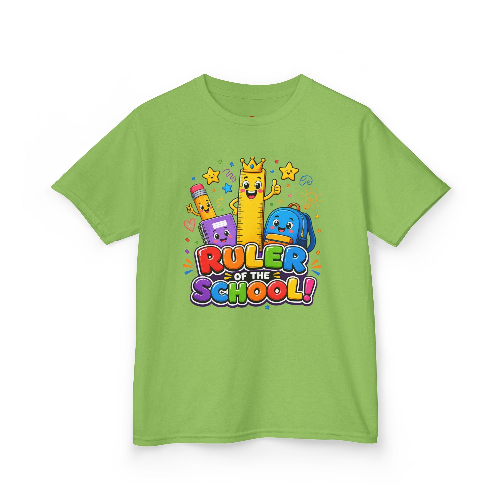 Ruler of the School kids T-Shirt | Cute School Supplies Graphic