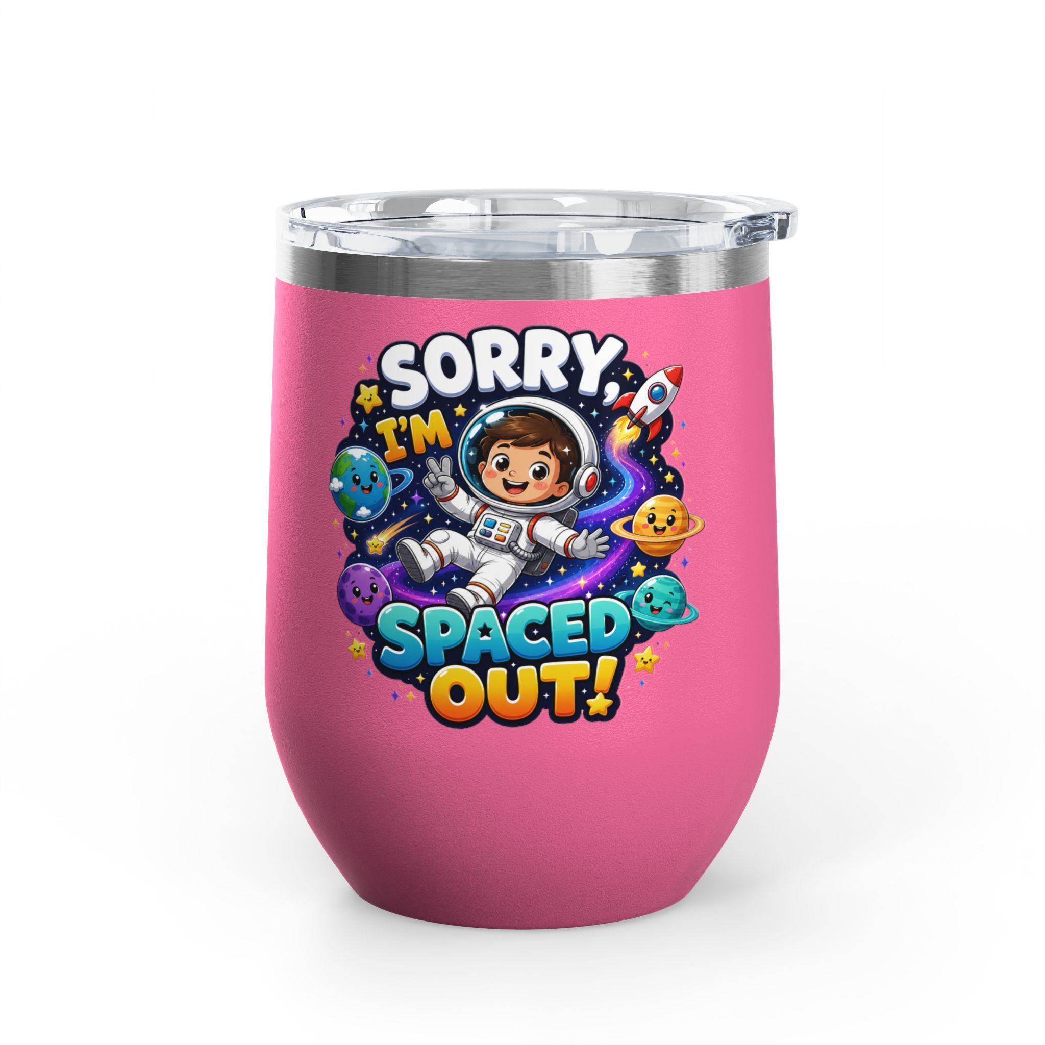 Spaced Out  — 12oz Insulated Space-themed Travel Cup