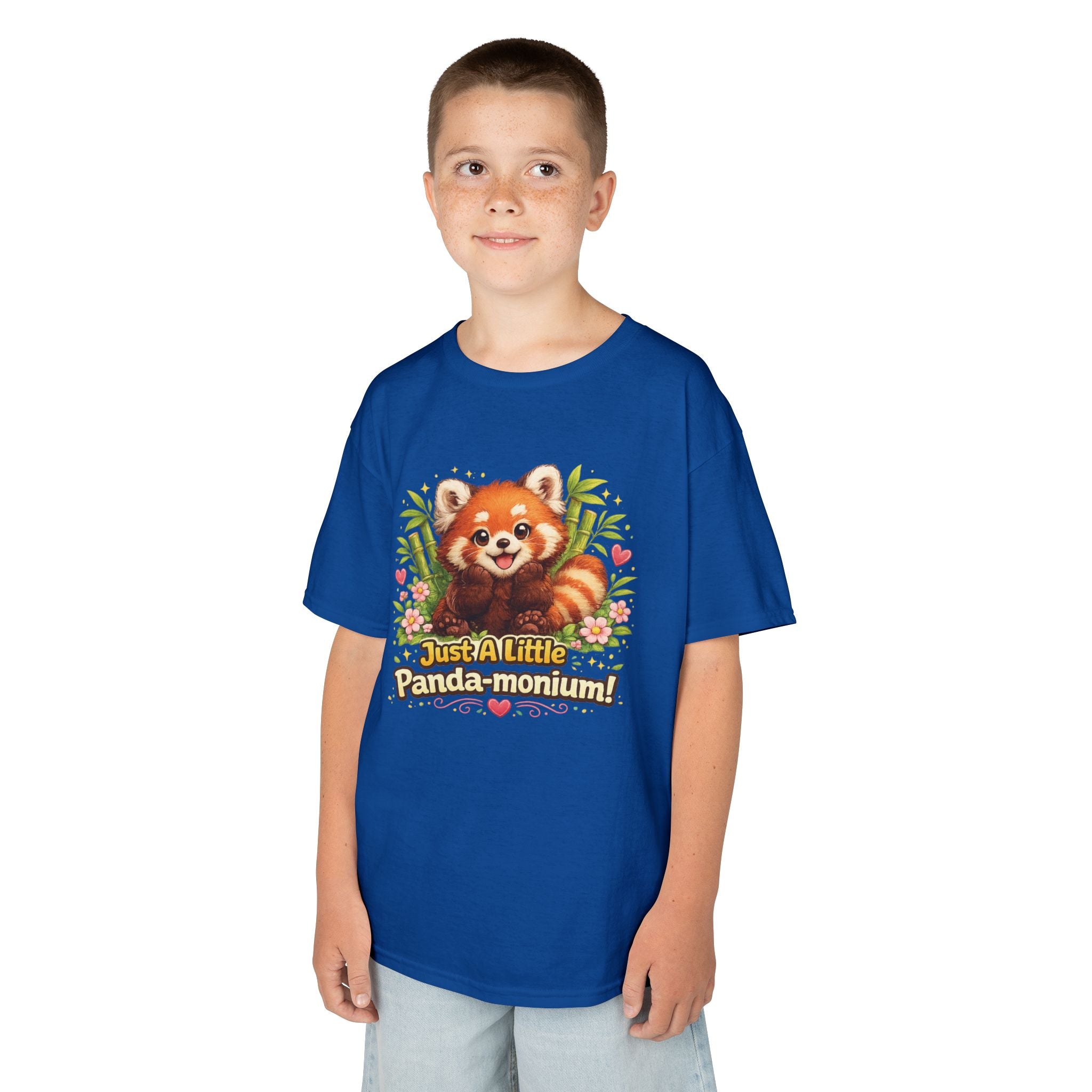 Red Panda Illustration Kids T-Shirt | "Just A Little Panda-monium"