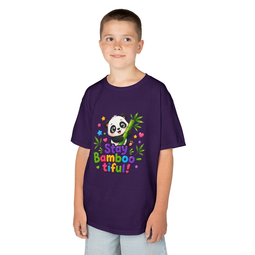 Kids Panda 'Stay Bambootiful!' T-Shirt — Cute Bamboo Forest Tee for Boys & Girls