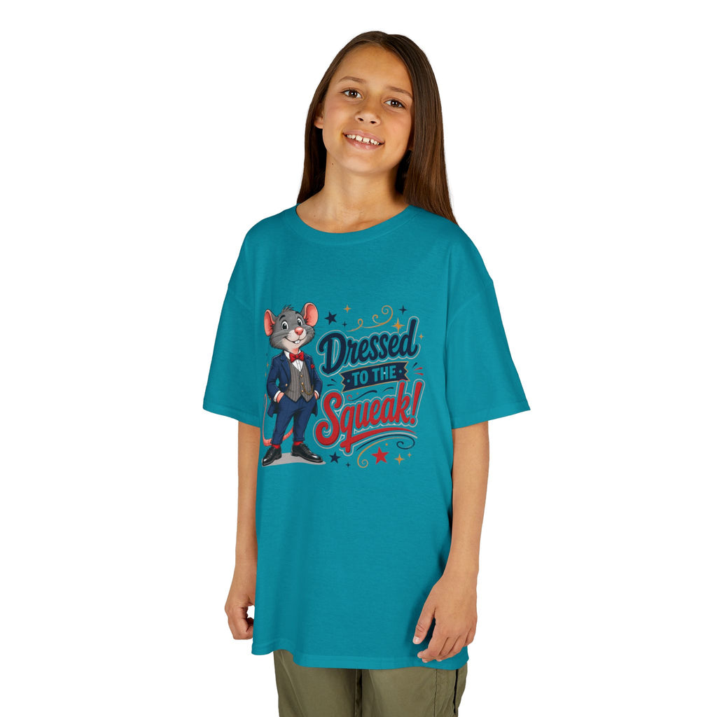 Kids Tee — "Dressed to the Squeak" Cartoon Mouse Graphic
