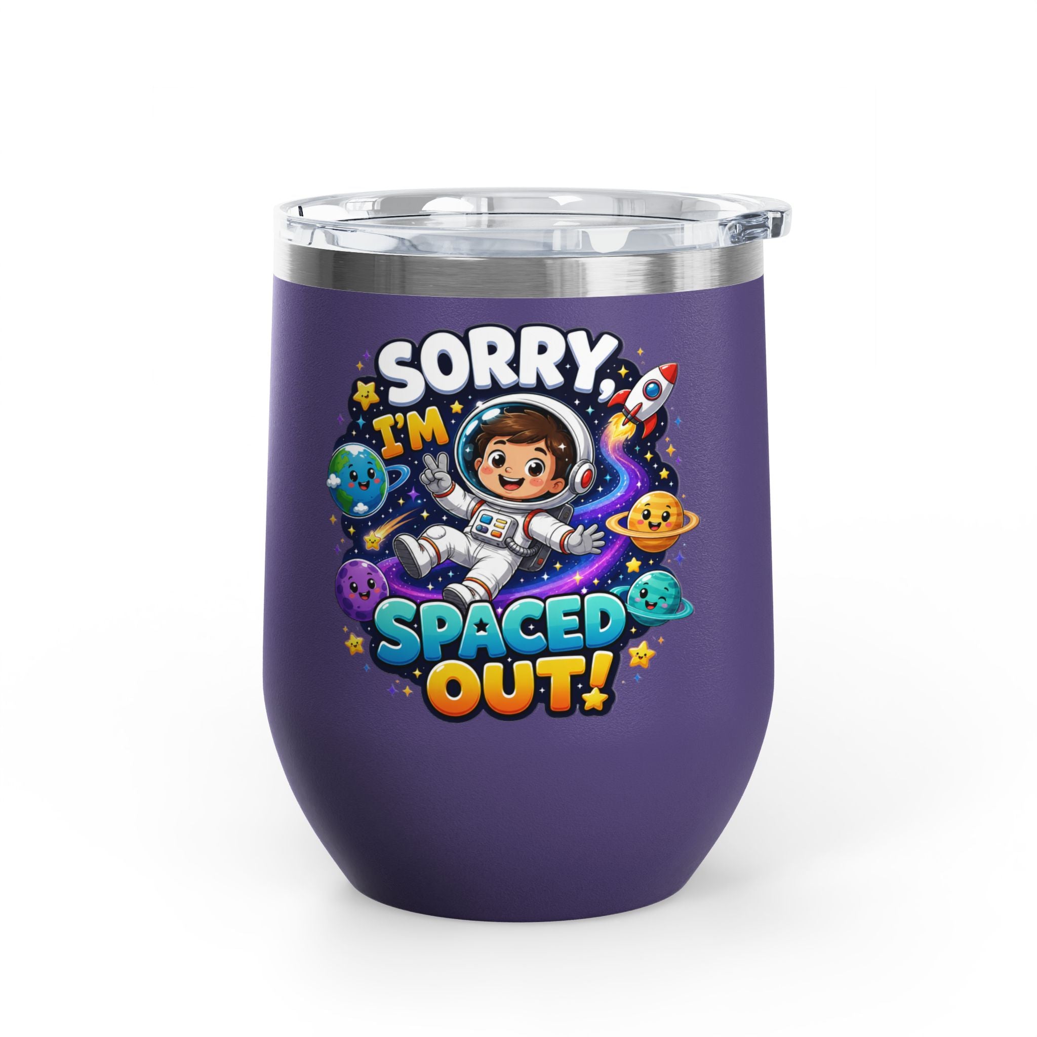 Spaced Out  — 12oz Insulated Space-themed Travel Cup