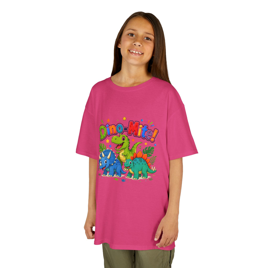 Kids T-Shirt - "Dino-Mite!" Colorful Dino Crew Tee for Toddlers & Kids