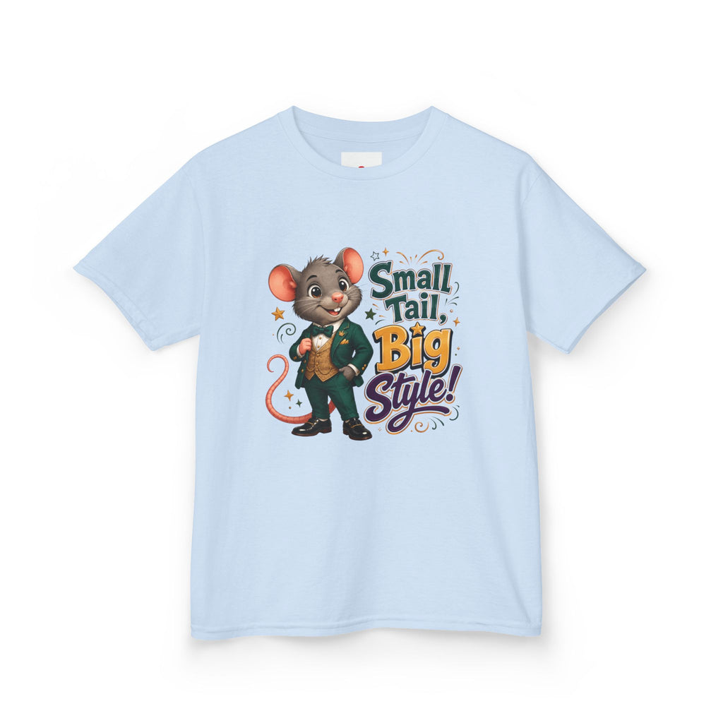 Kids T-Shirt — “Small Tail, Big Style!” Cartoon Mouse Graphic Tee