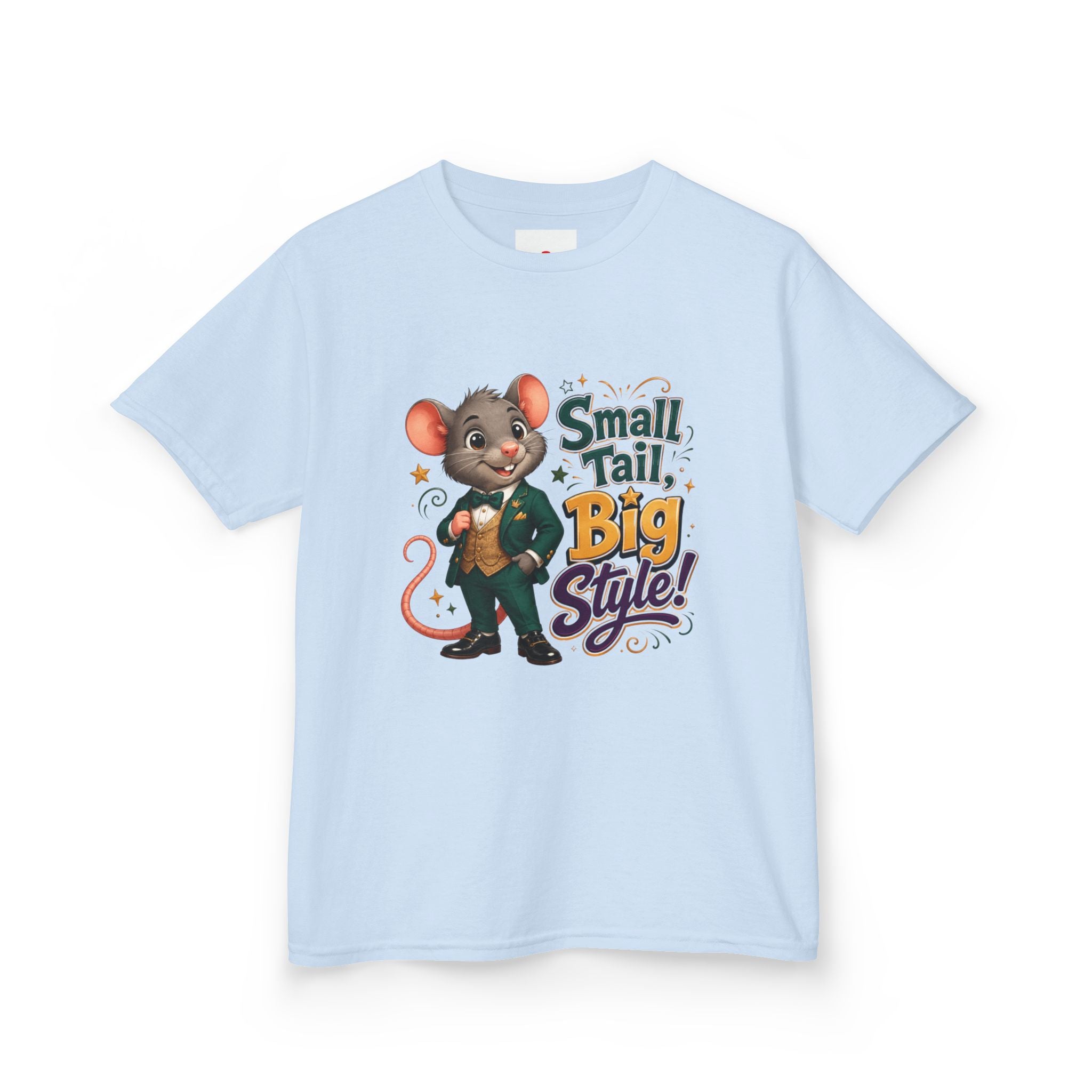 Kids T-Shirt — “Small Tail, Big Style!” Cartoon Mouse Graphic Tee
