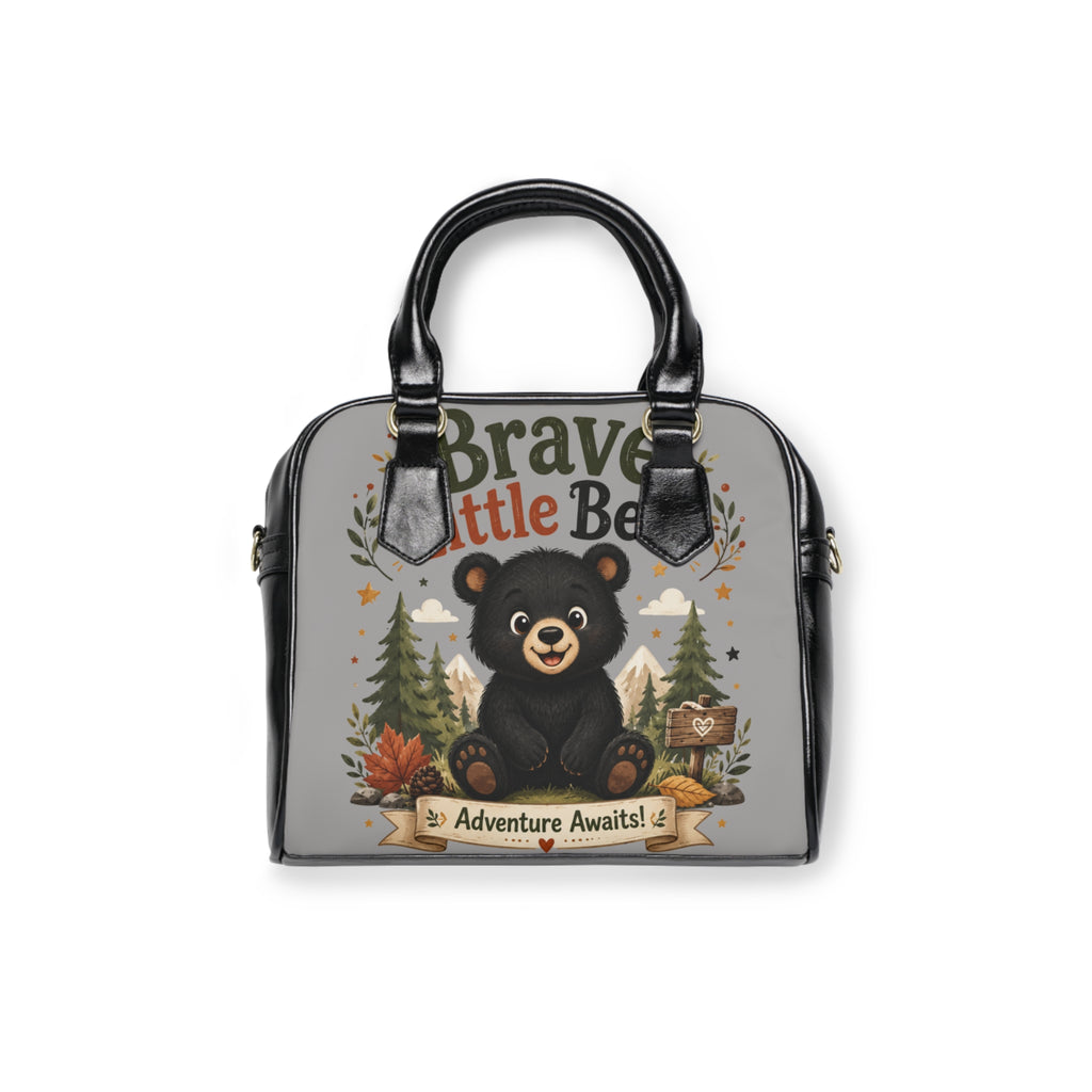 Shoulder Handbag — Brave Little Bear 'Adventure Awaits' Cute Kids Tote