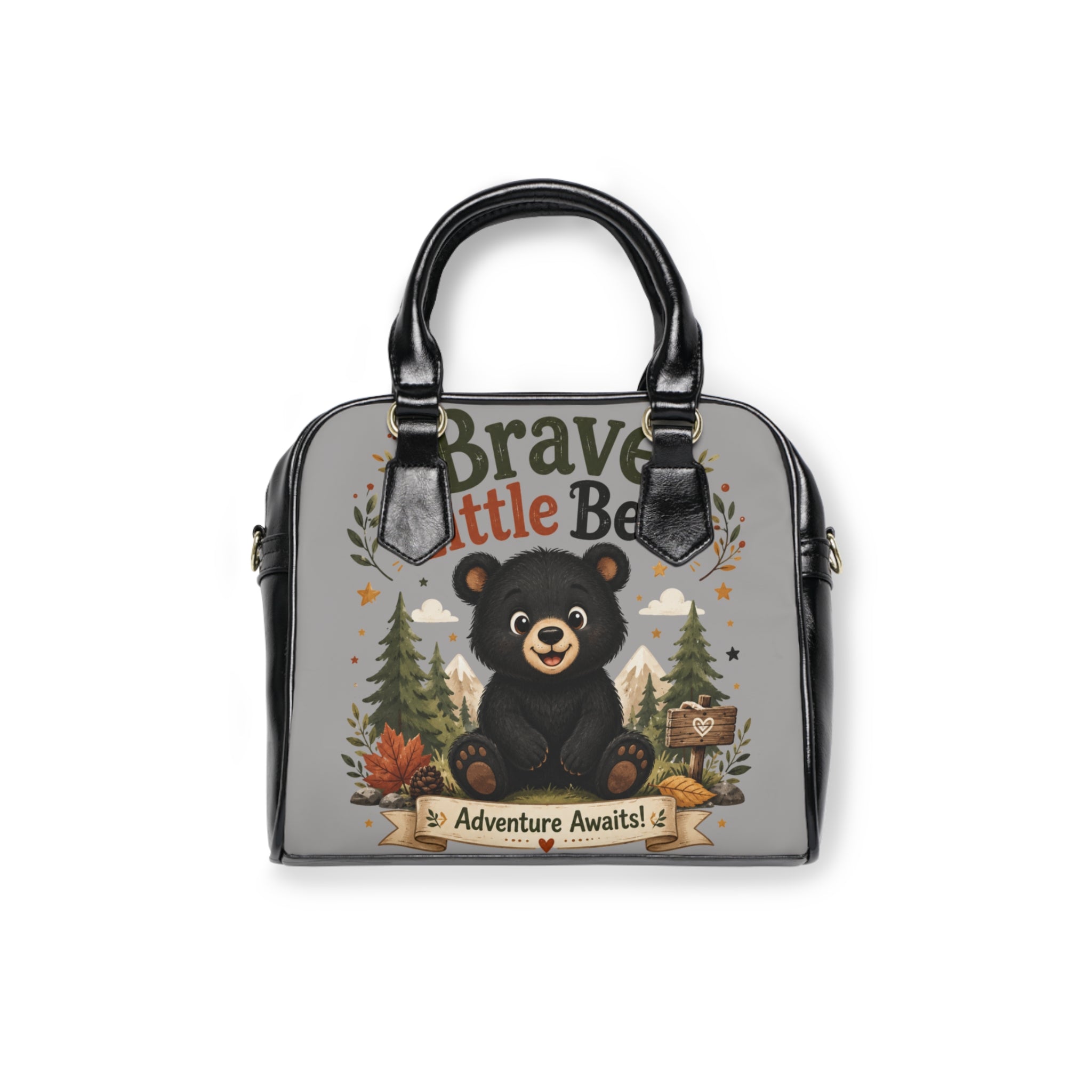 Shoulder Handbag — Brave Little Bear 'Adventure Awaits' Cute Kids Tote