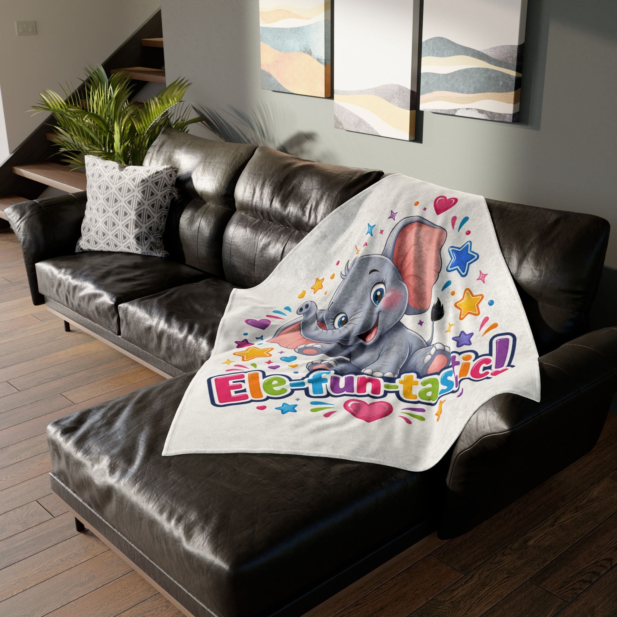 Ele-fun-tastic! Cute Baby Elephant Plush Throw Blanket