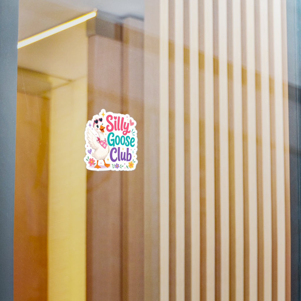 Silly Goose Club Vinyl Sticker — Cute Kiss-Cut Decal for Laptops, Water Bottles & Kids’ Gifts