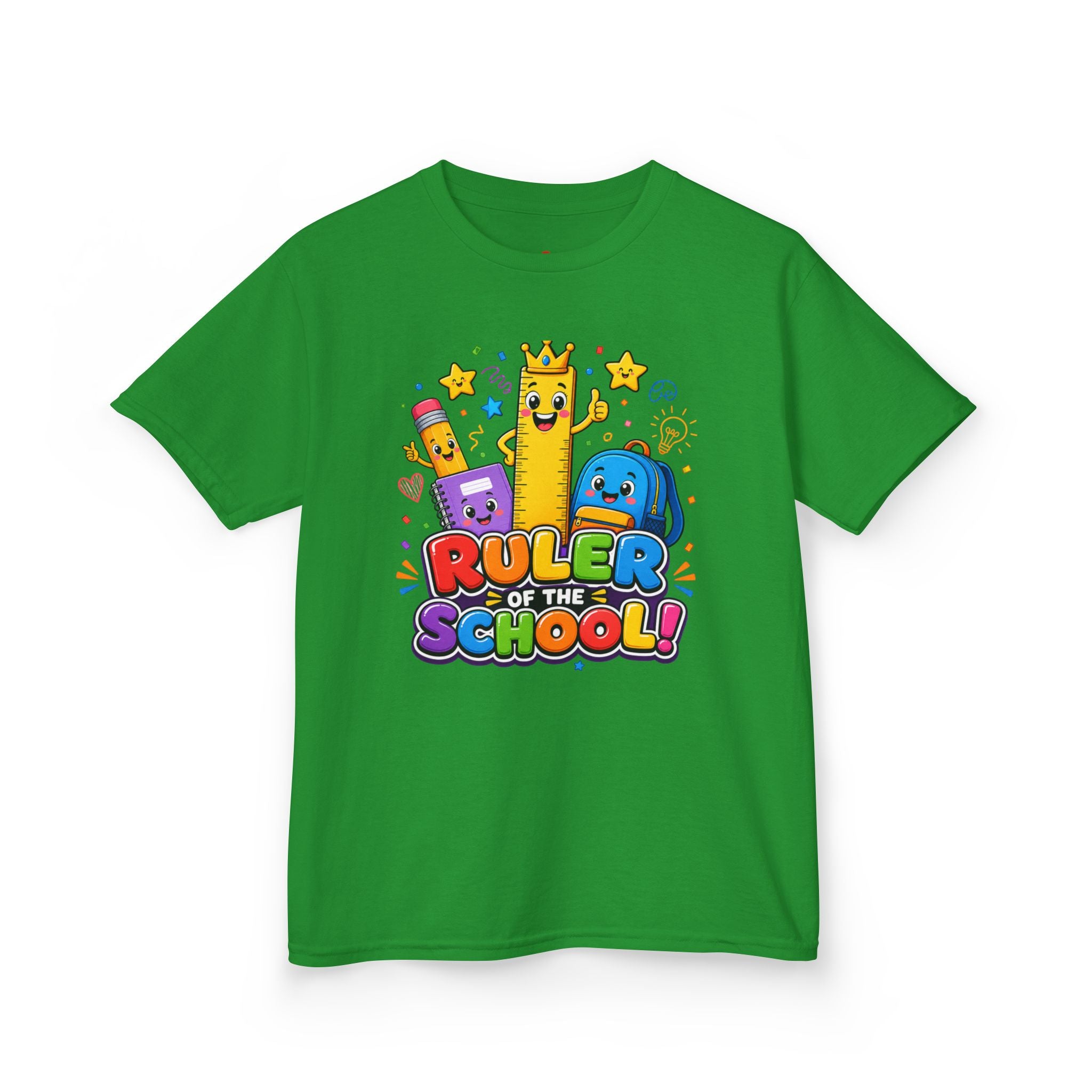 Ruler of the School kids T-Shirt | Cute School Supplies Graphic