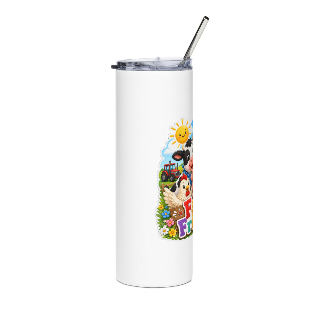 Farm Friends 20oz Stainless Steel Tumbler — Cute Kids Barnyard Animal Travel Cup