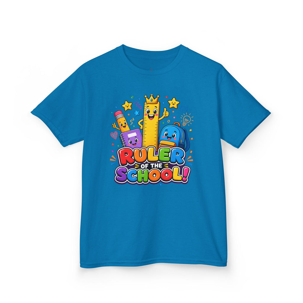 Ruler of the School kids T-Shirt | Cute School Supplies Graphic