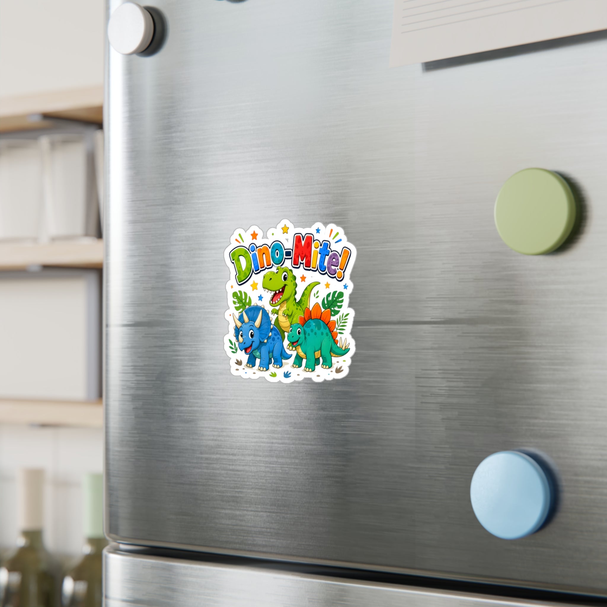 Dino-Mite! Kids' Dinosaur Kiss-Cut Vinyl Sticker