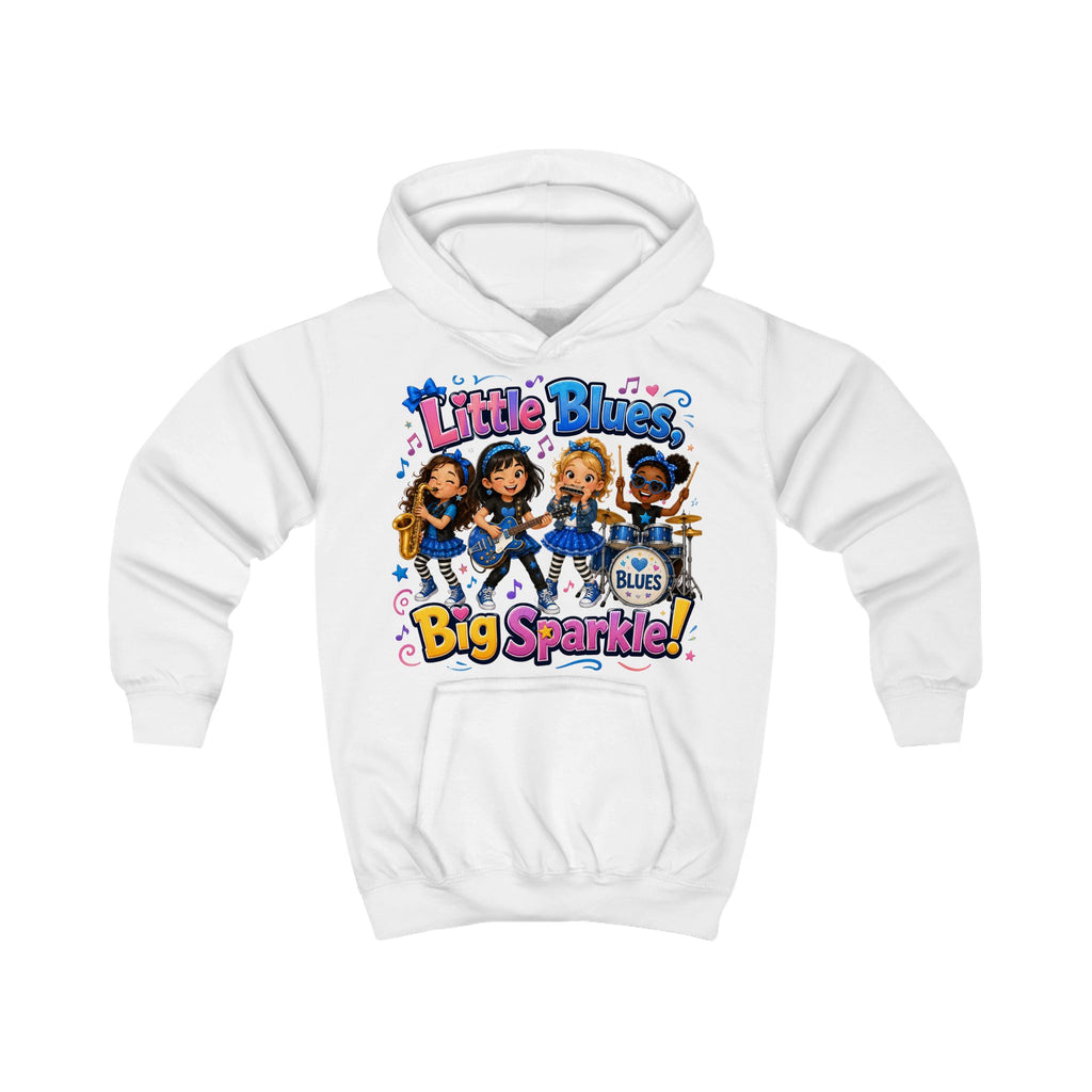 Little Blues Big Sparkle Kids Hoodie — Cute Girls Band Music Pullover