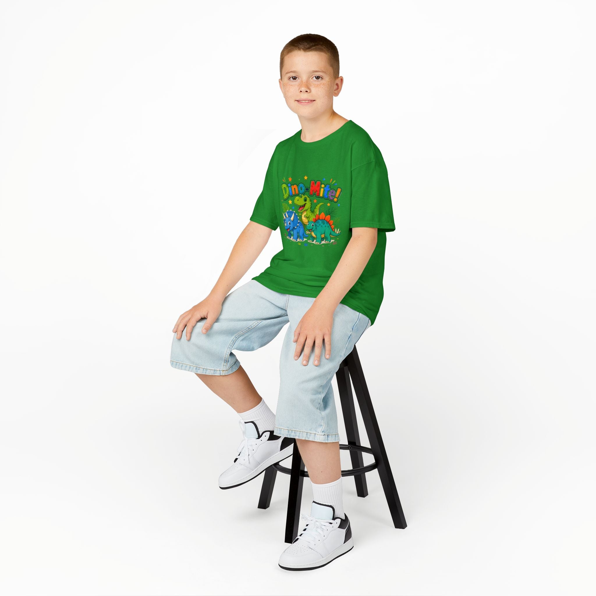 Kids T-Shirt - "Dino-Mite!" Colorful Dino Crew Tee for Toddlers & Kids