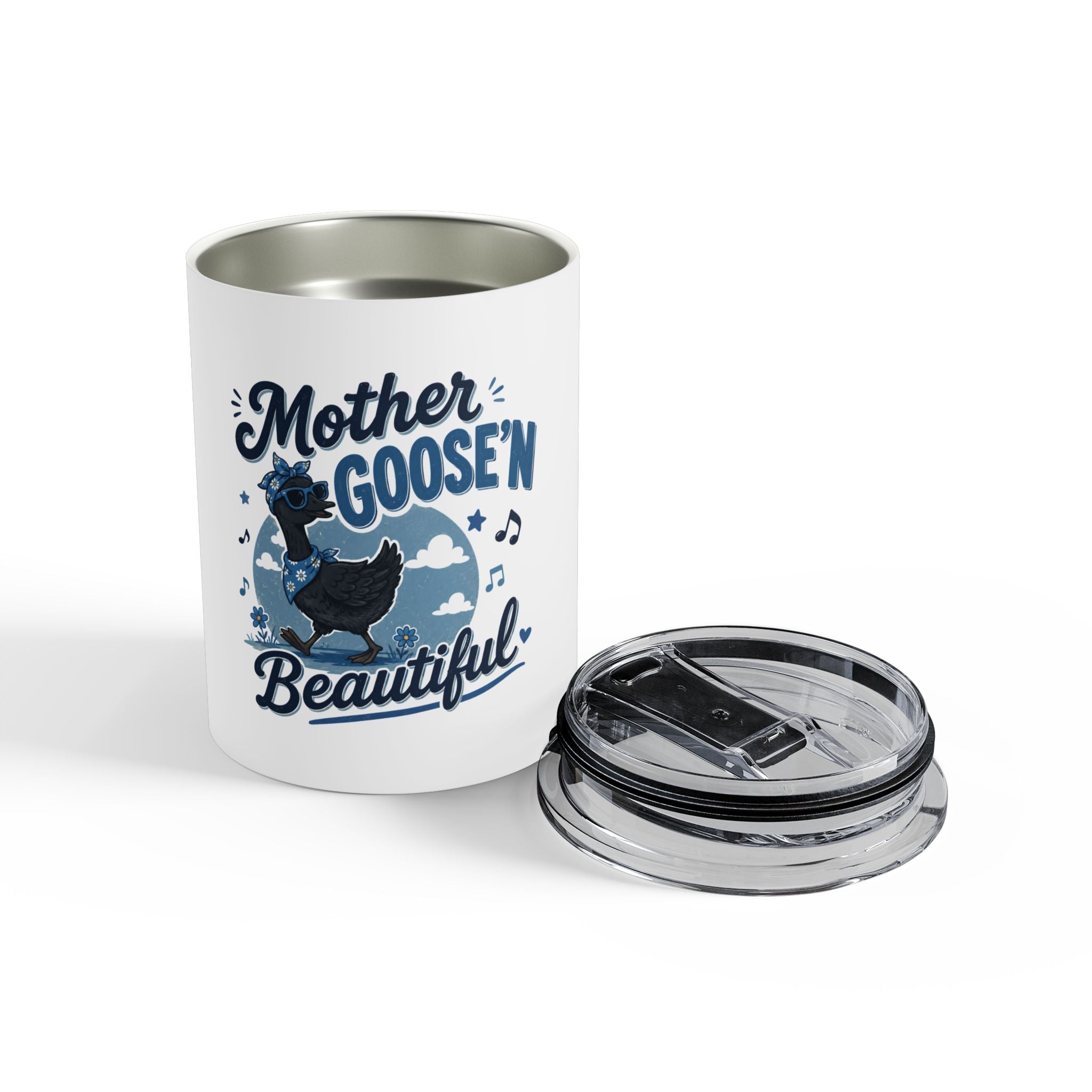 Mother Goose Tumbler 10oz – "Mother Goose'n Beautiful" Insulated Travel Cup