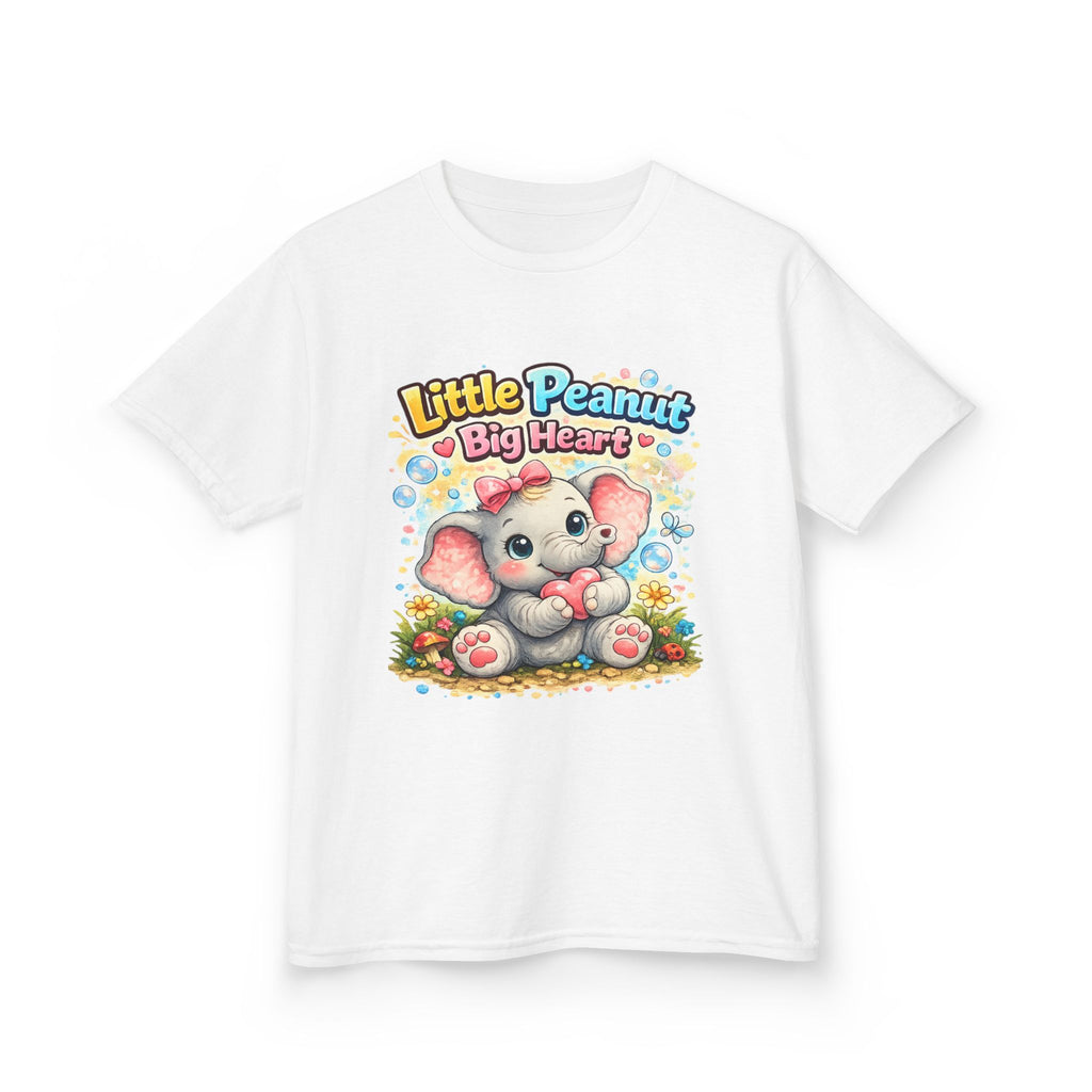 Kids Tee — "Little Peanut Big Heart" Cute Baby Elephant Shirt for Toddlers
