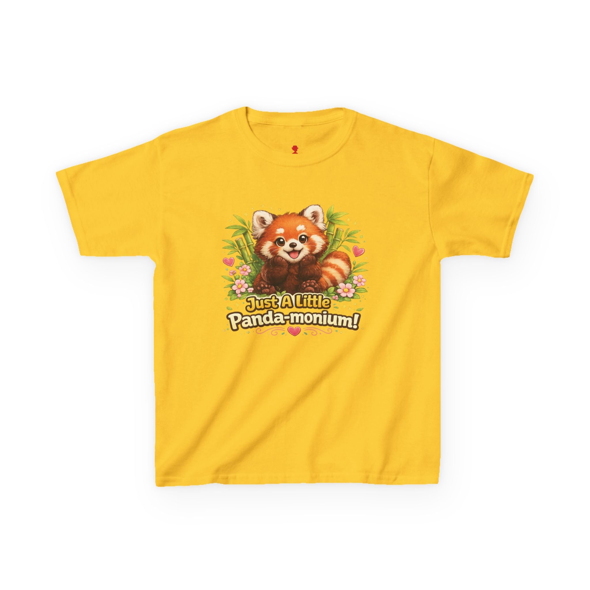 Red Panda Illustration Kids T-Shirt | "Just A Little Panda-monium"