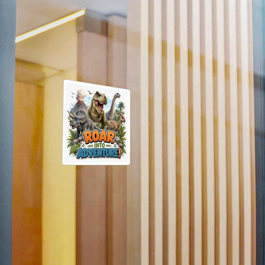 Roar Into Adventure! Dinosaur Kiss-Cut Vinyl Sticker