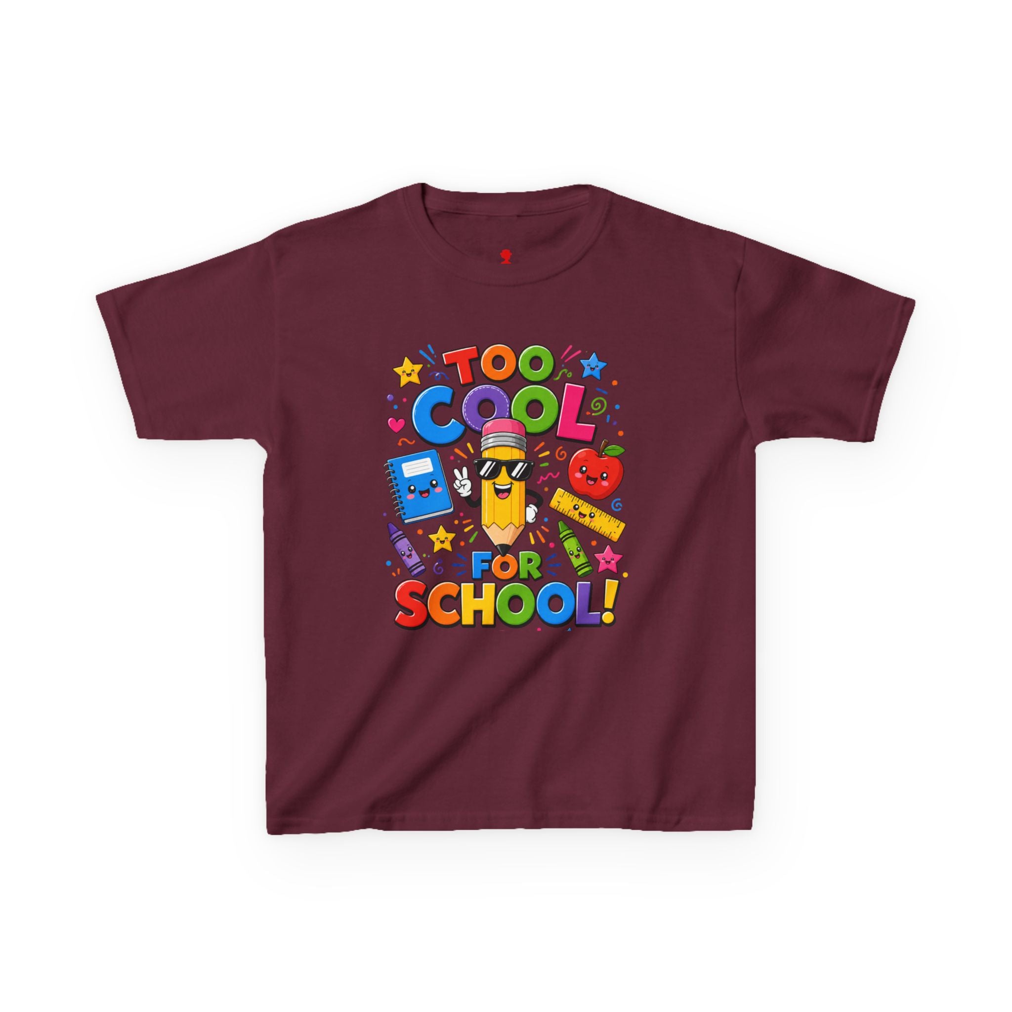 Too Cool For School Kids Tee | Cute Pencil School Supplies Back to School