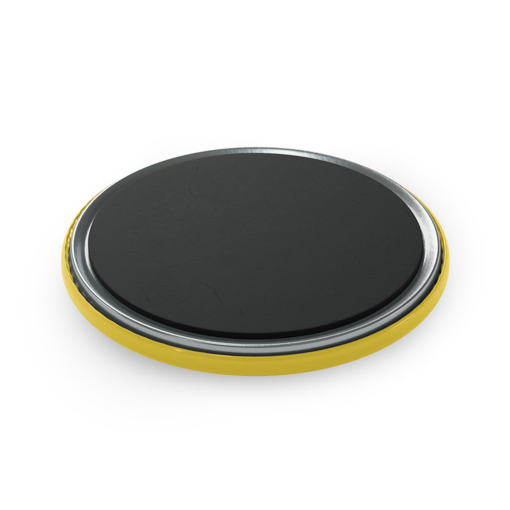 Silly Goose Club Round Button Magnet — Cute Yellow Decorative Fridge Magnet