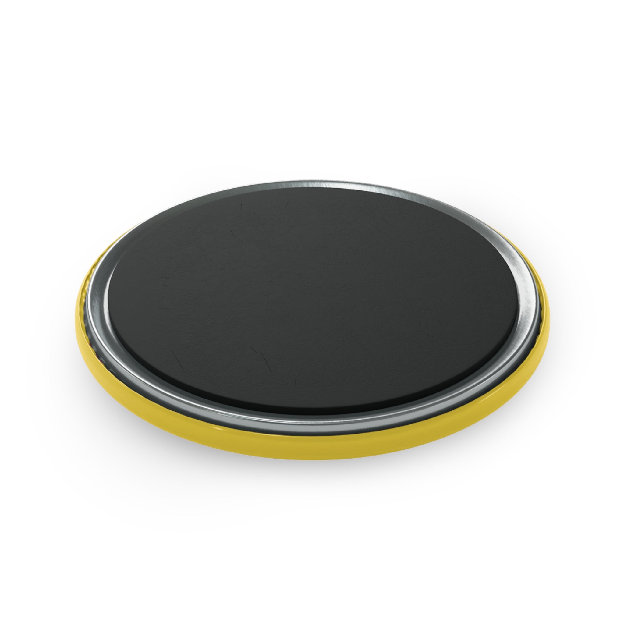 Silly Goose Club Round Button Magnet — Cute Yellow Decorative Fridge Magnet
