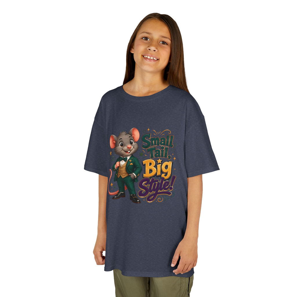 Kids T-Shirt — “Small Tail, Big Style!” Cartoon Mouse Graphic Tee