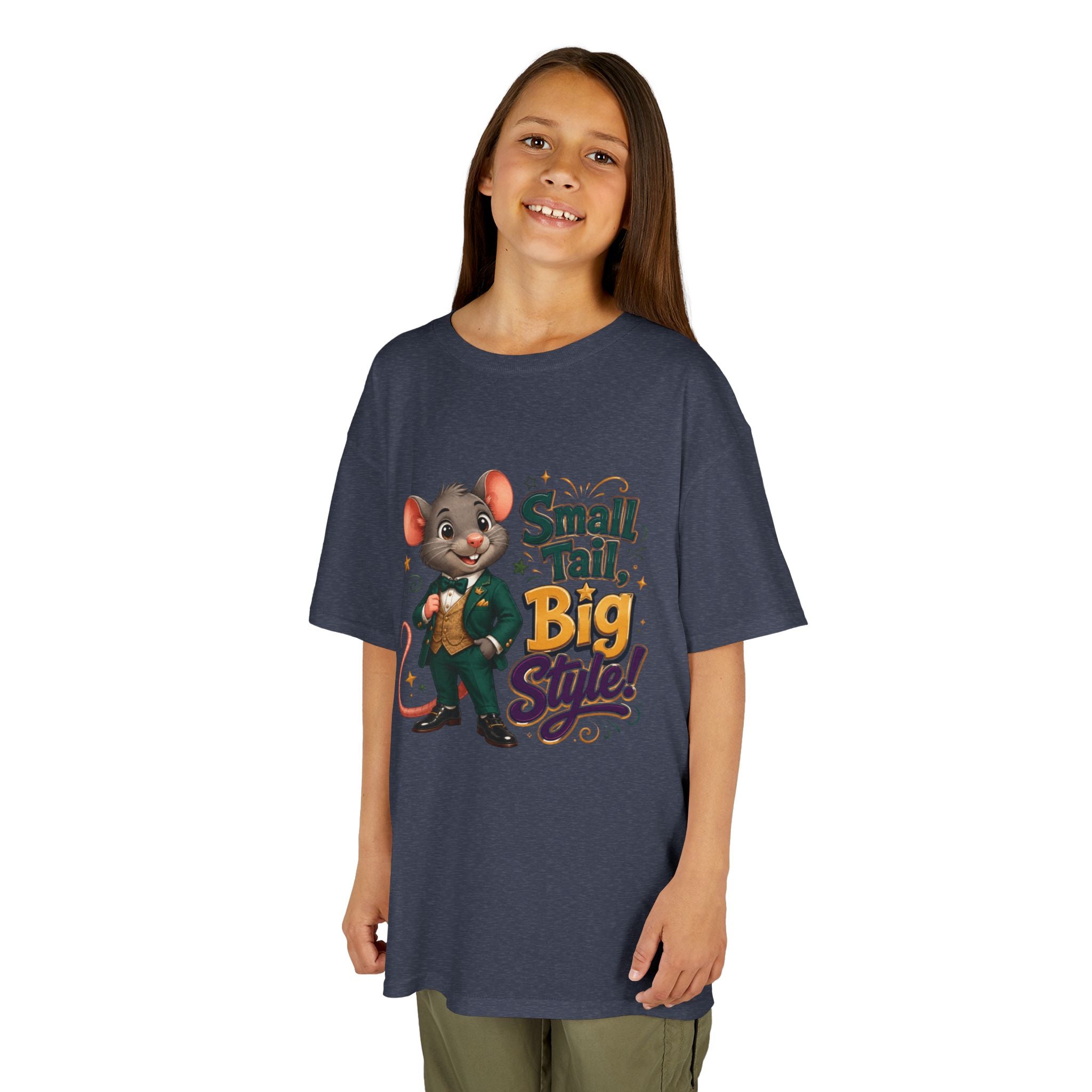 Kids T-Shirt — “Small Tail, Big Style!” Cartoon Mouse Graphic Tee