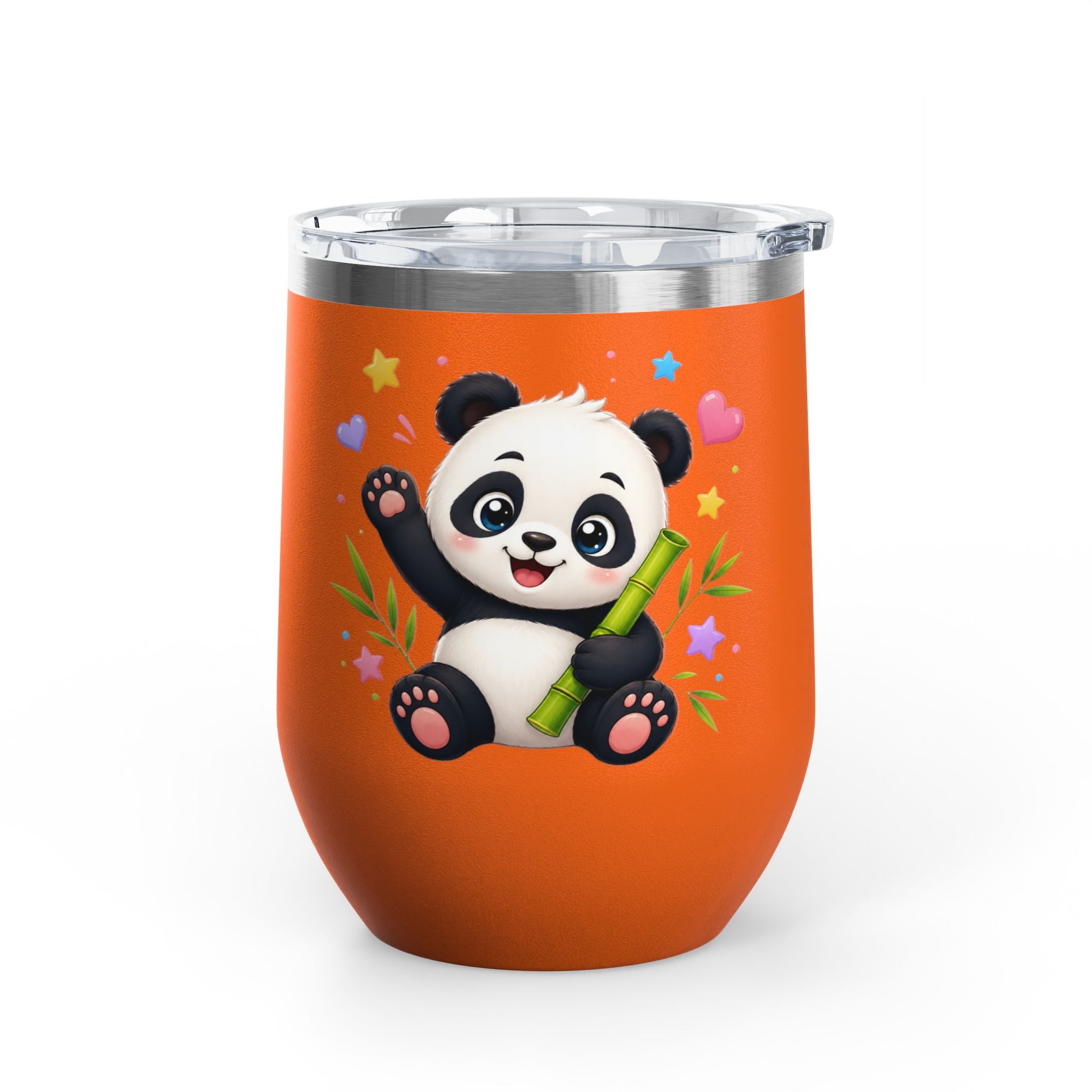 Panda Love 12oz Tumbler — Cute Bamboo Baby Panda Insulated Cup