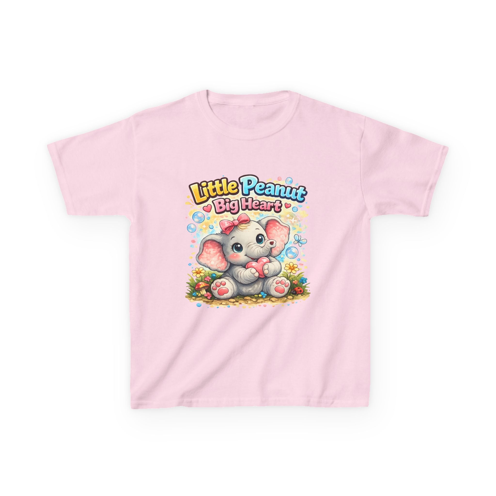 Kids Tee — "Little Peanut Big Heart" Cute Baby Elephant Shirt for Toddlers