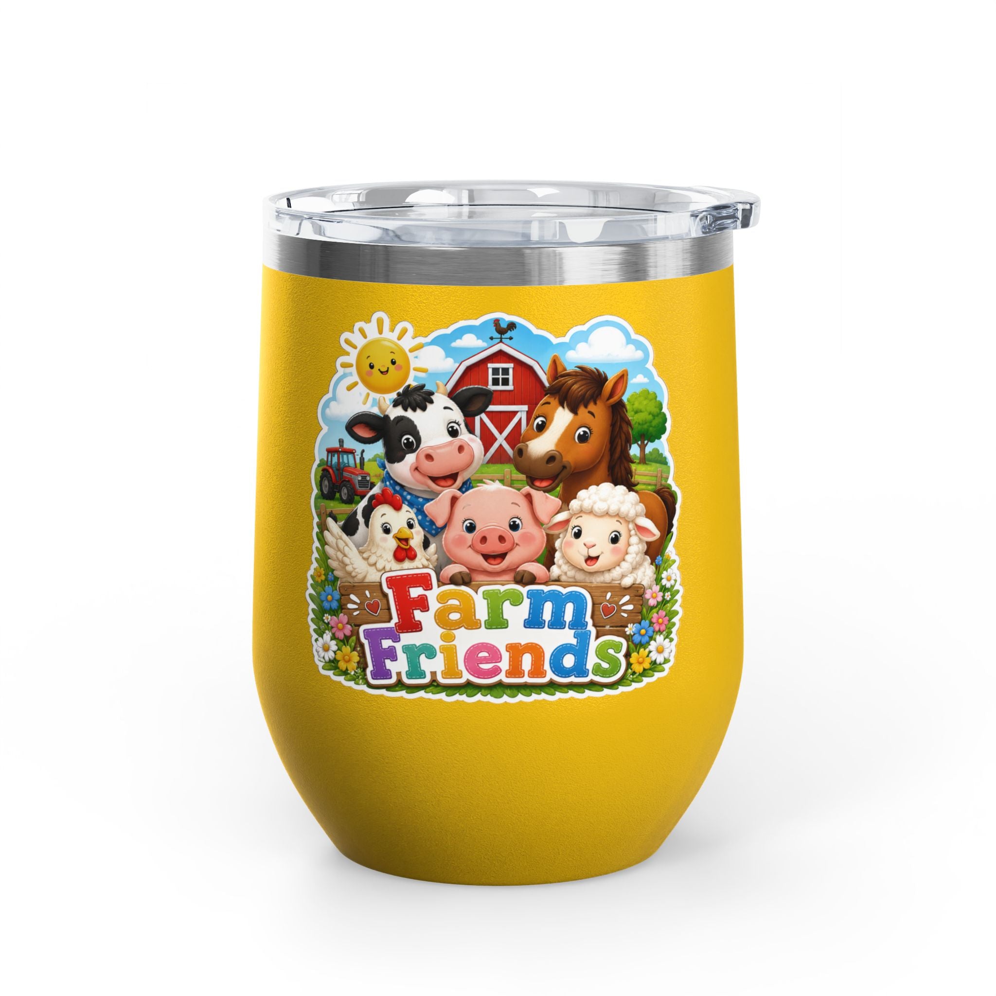 Farm Friends 12oz Tumbler — Cute Barnyard Animal Insulated Cup