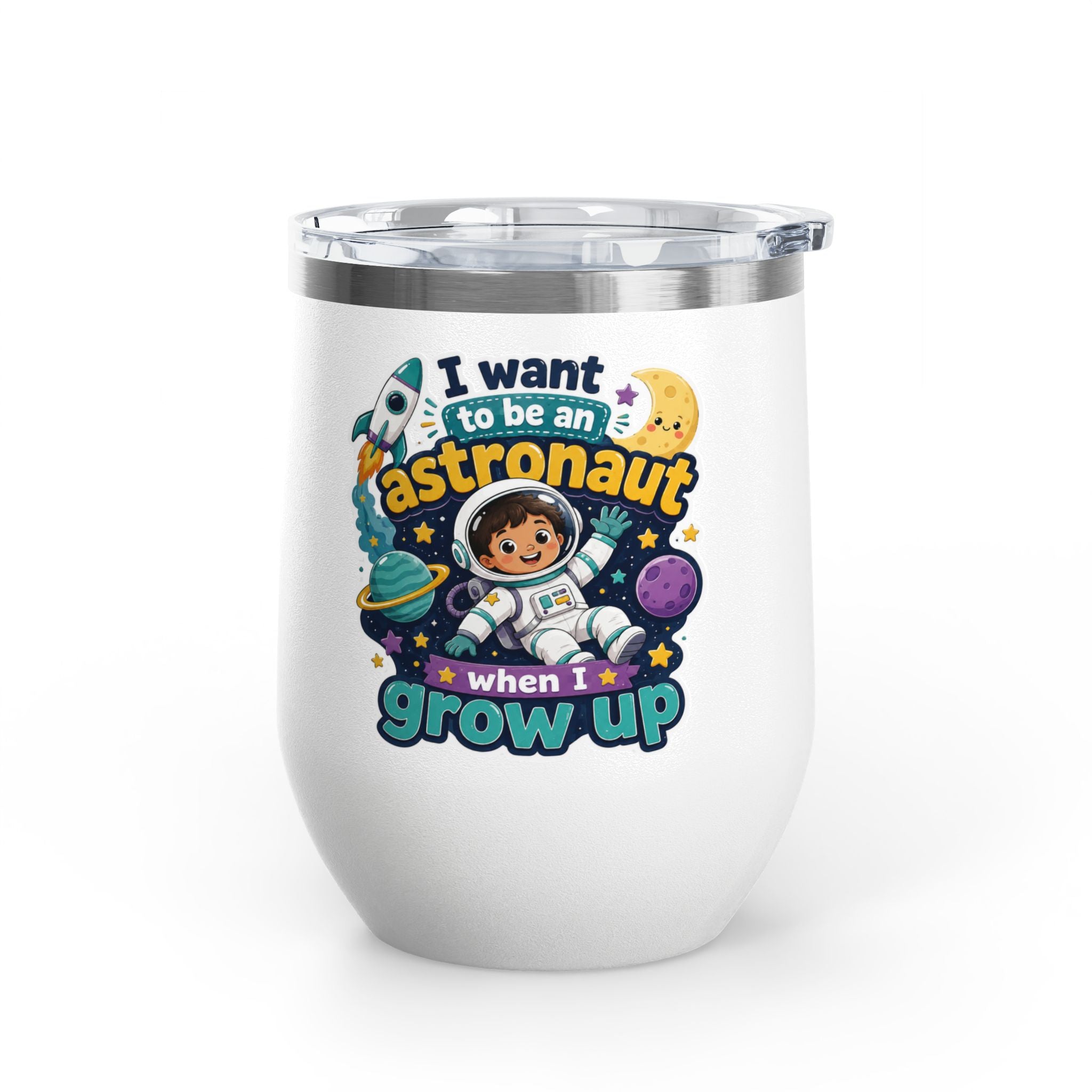 Astronaut Kids Tumbler — "I Want to Be an Astronaut When I Grow Up" 12oz