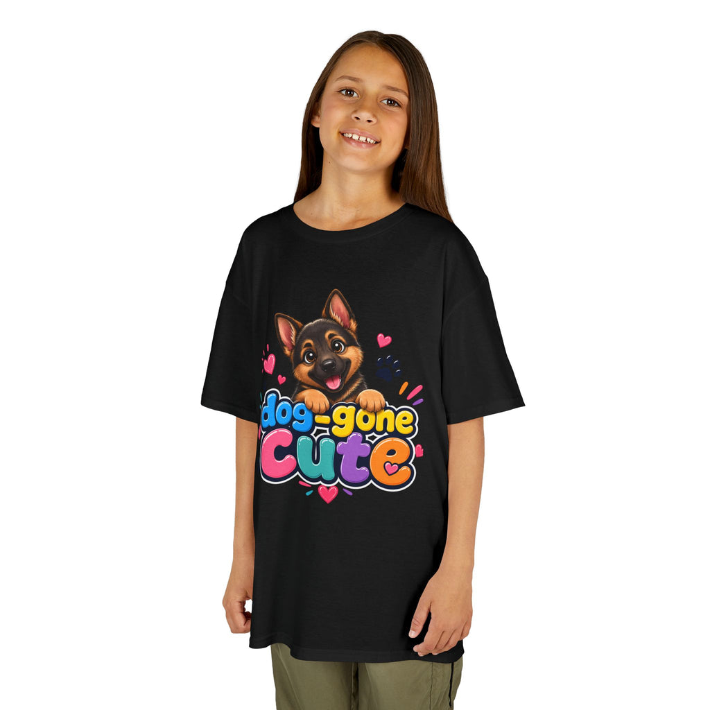 Kids T-Shirt — "Dog-Gone Cute" German Shepherd Puppy Tee
