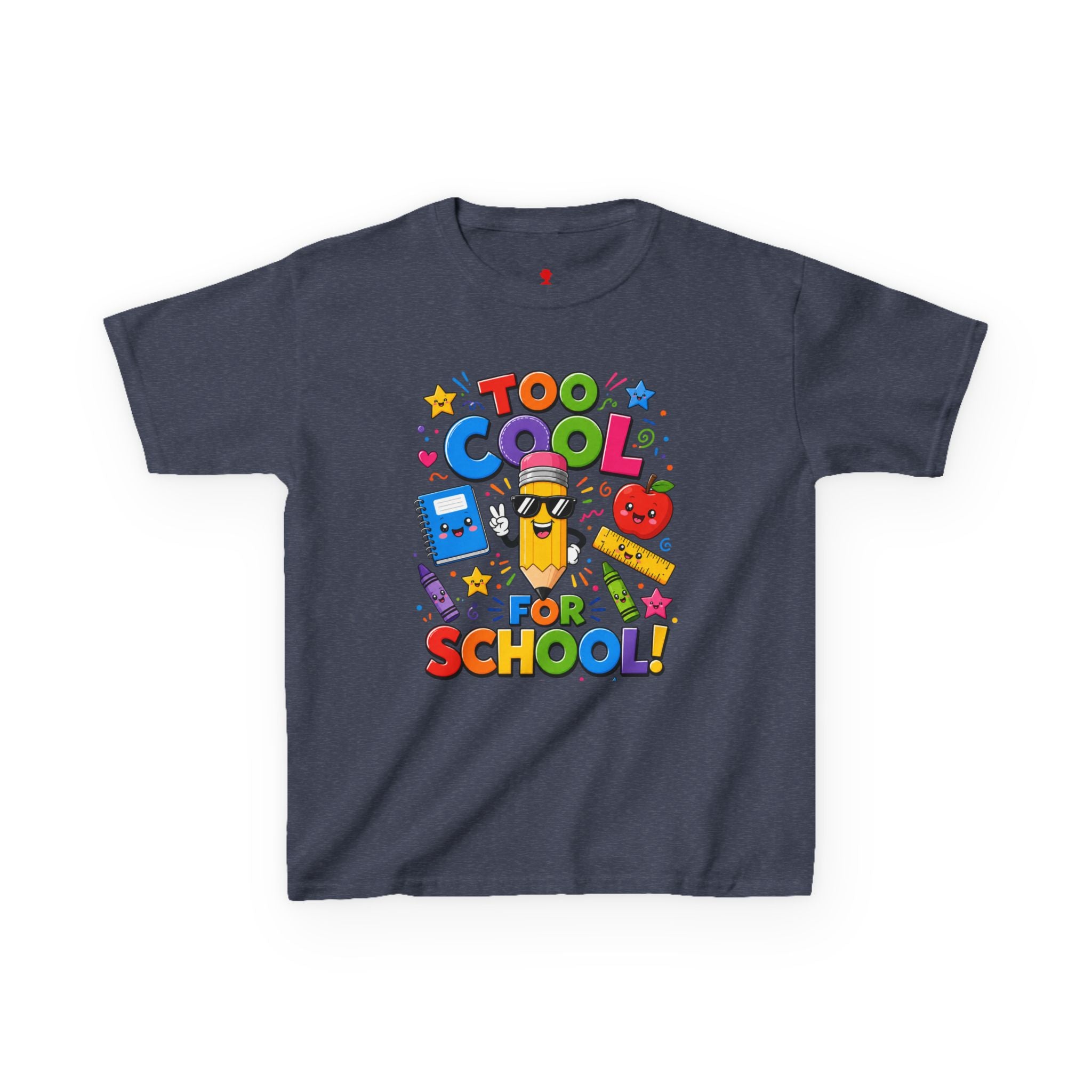 Too Cool For School Kids Tee | Cute Pencil School Supplies Back to School