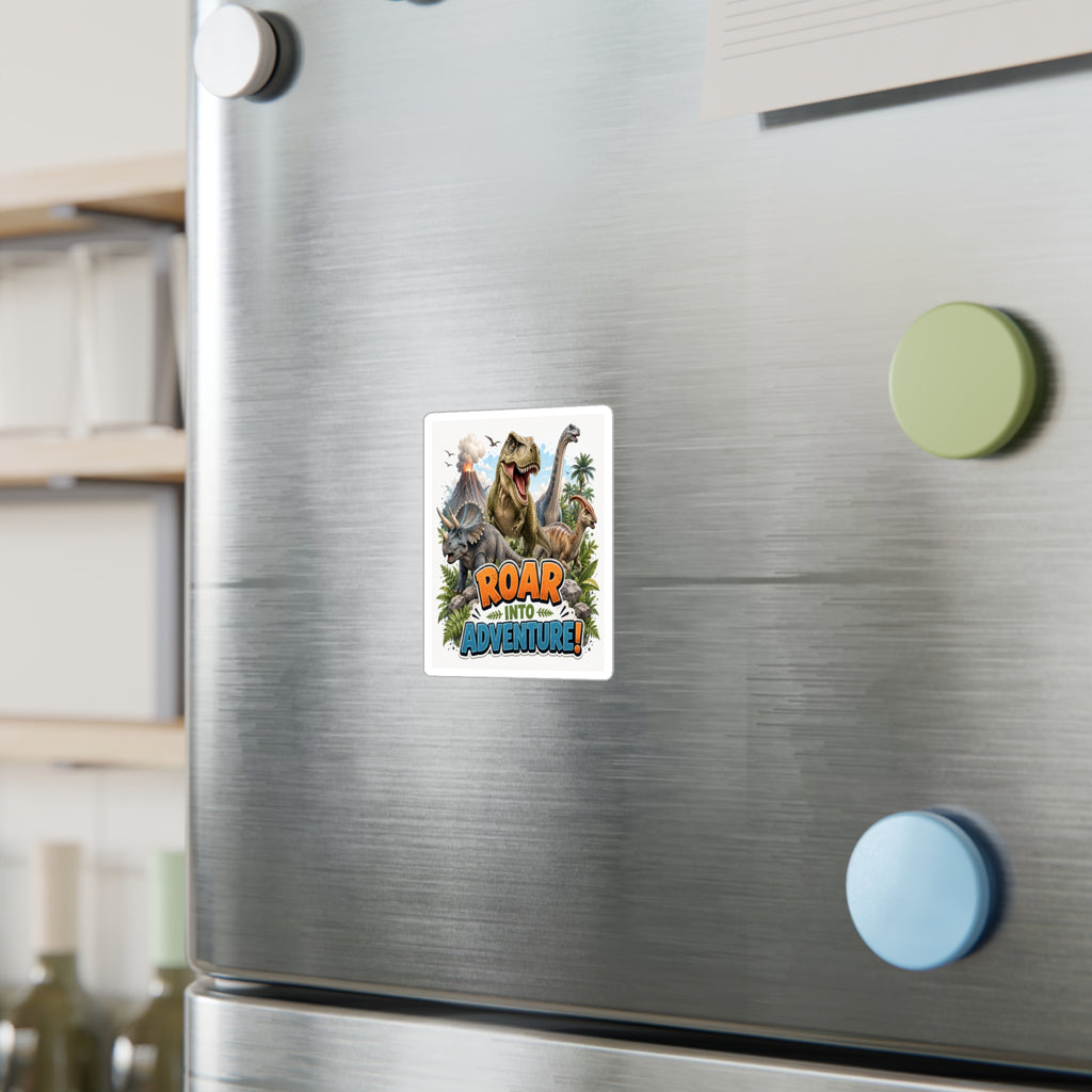 Roar Into Adventure! Dinosaur Kiss-Cut Vinyl Sticker