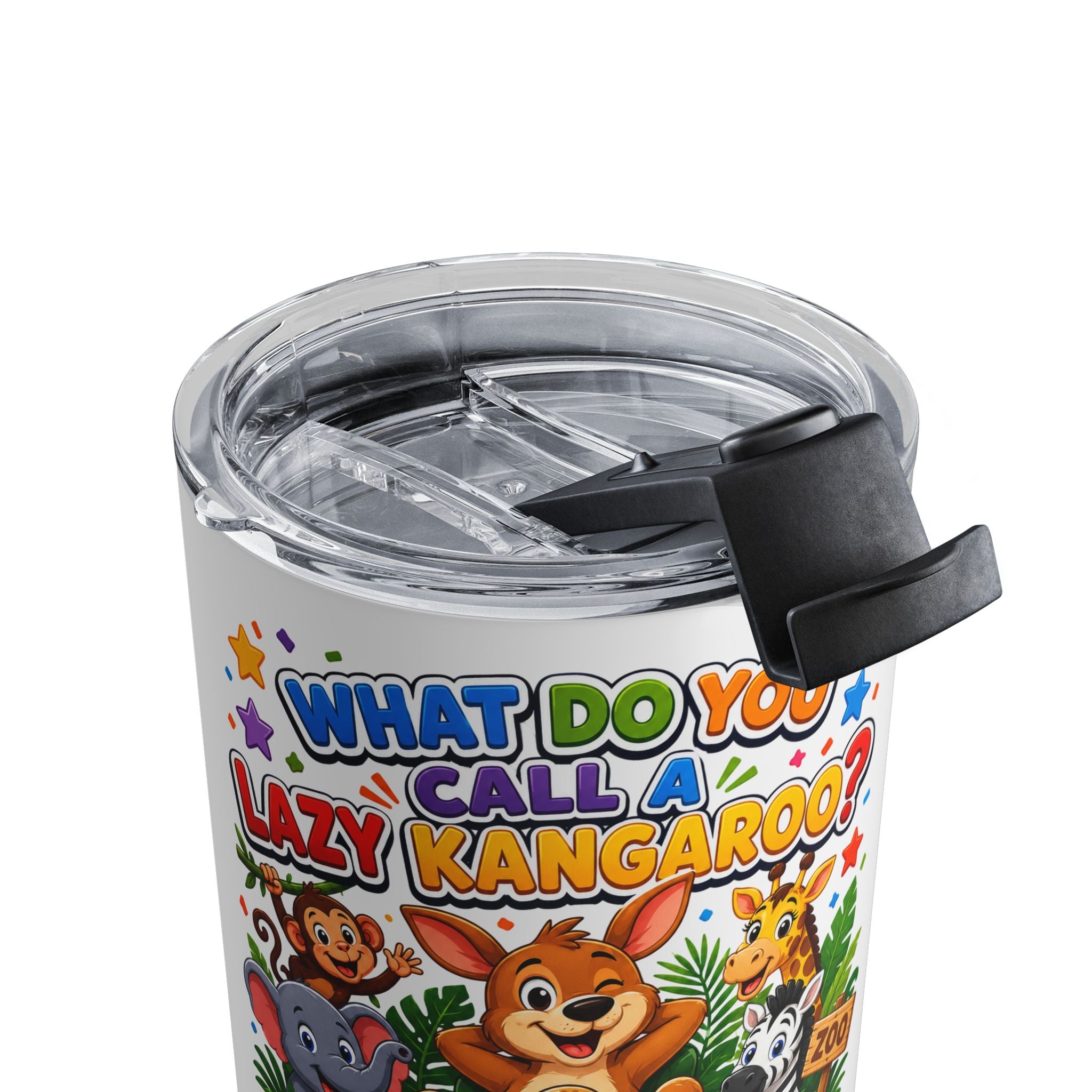 What Do You Call a Lazy Kangaroo? A Pouch Potato Tumbler 10oz | Cute Animal Joke